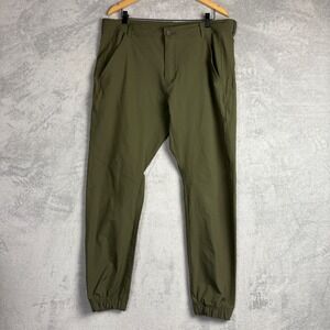 TenTree Destination Joggers Mens 36 Olive Green Recycled Stretch Hiking Pants